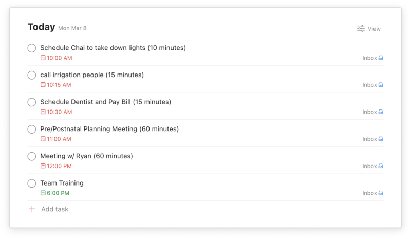 Meg tries to schedule all her meetings on Mondays so she can focus on bigger projects in the middle of the week.