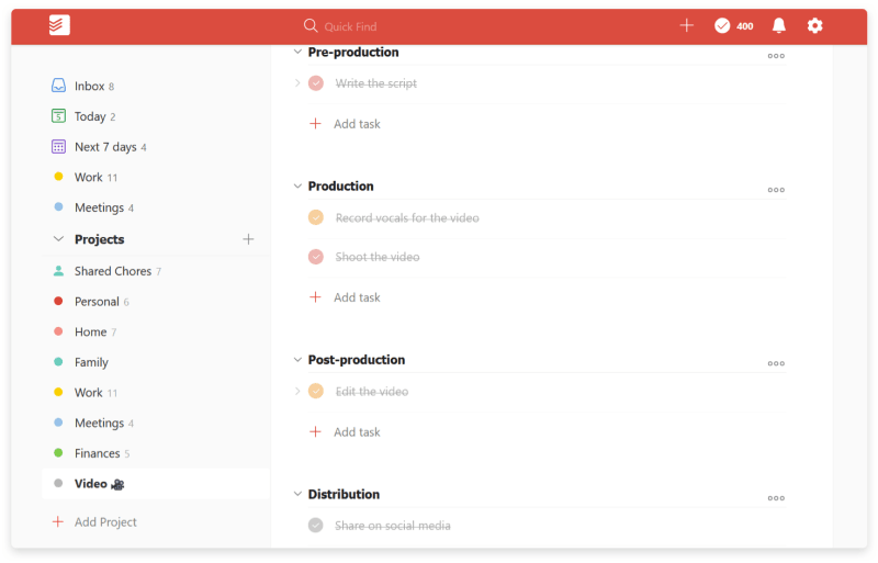 Checking off the final task is a great feeling.