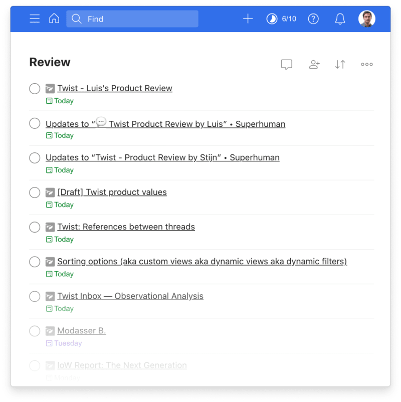 todoist for managers A Review Project