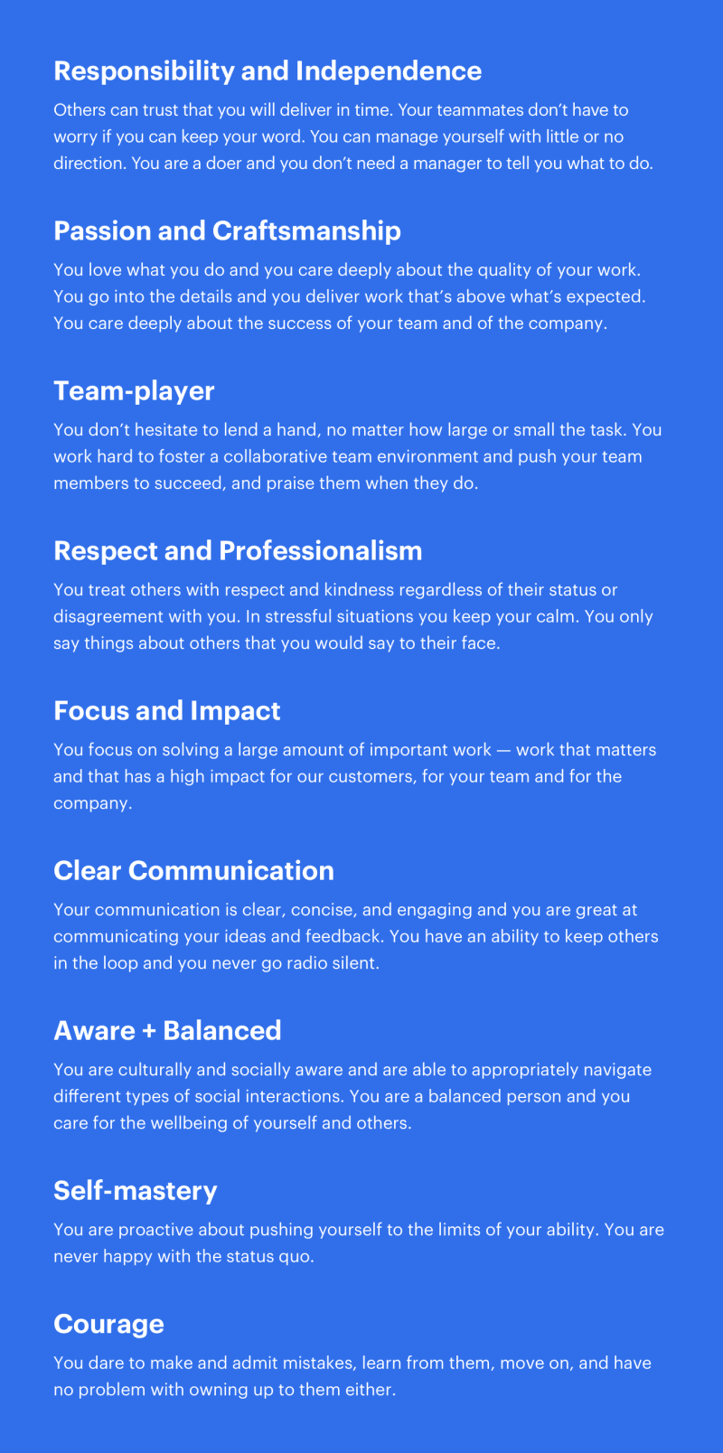 Todoist's Core Values