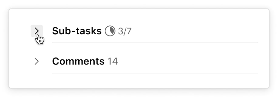 <em>The new Task view on Web showing a task with sub-tasks, comments and the new sidebar.</em>
