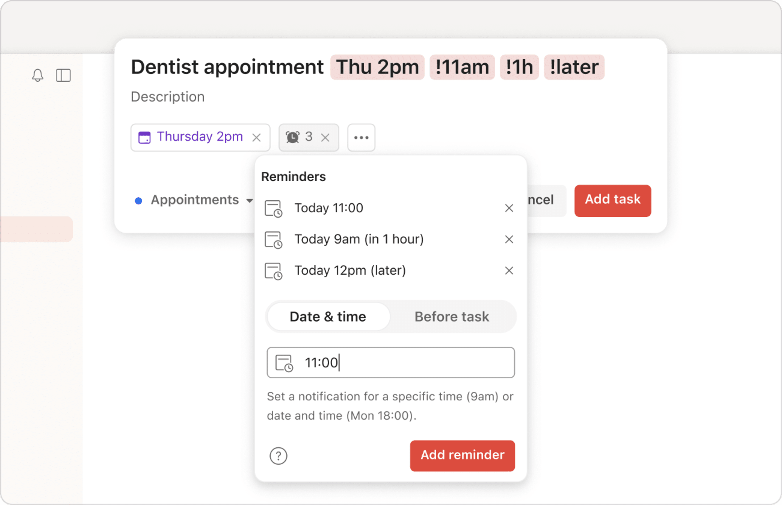 Help Center - How do I add a reminder to the calendar?