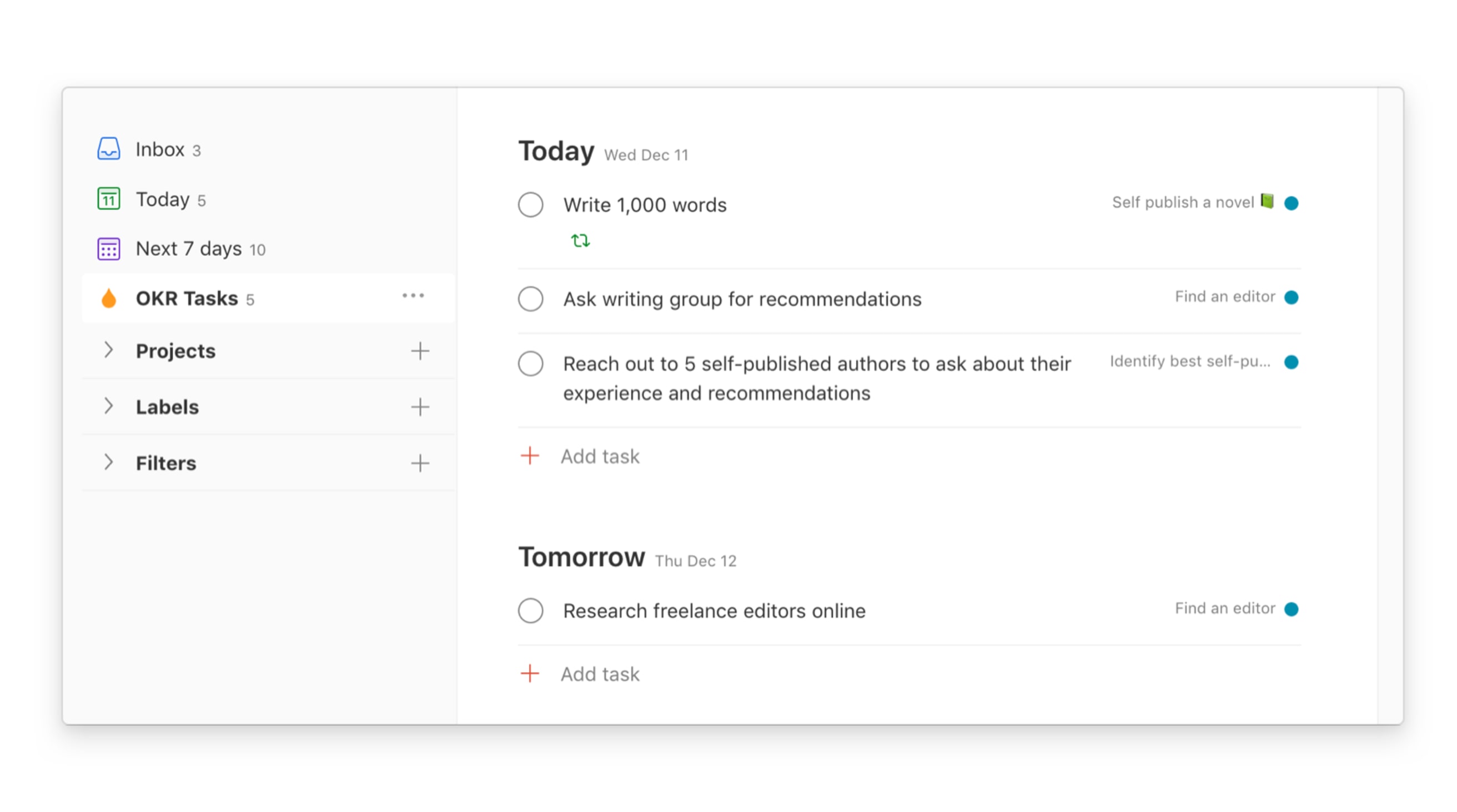 OKR filter