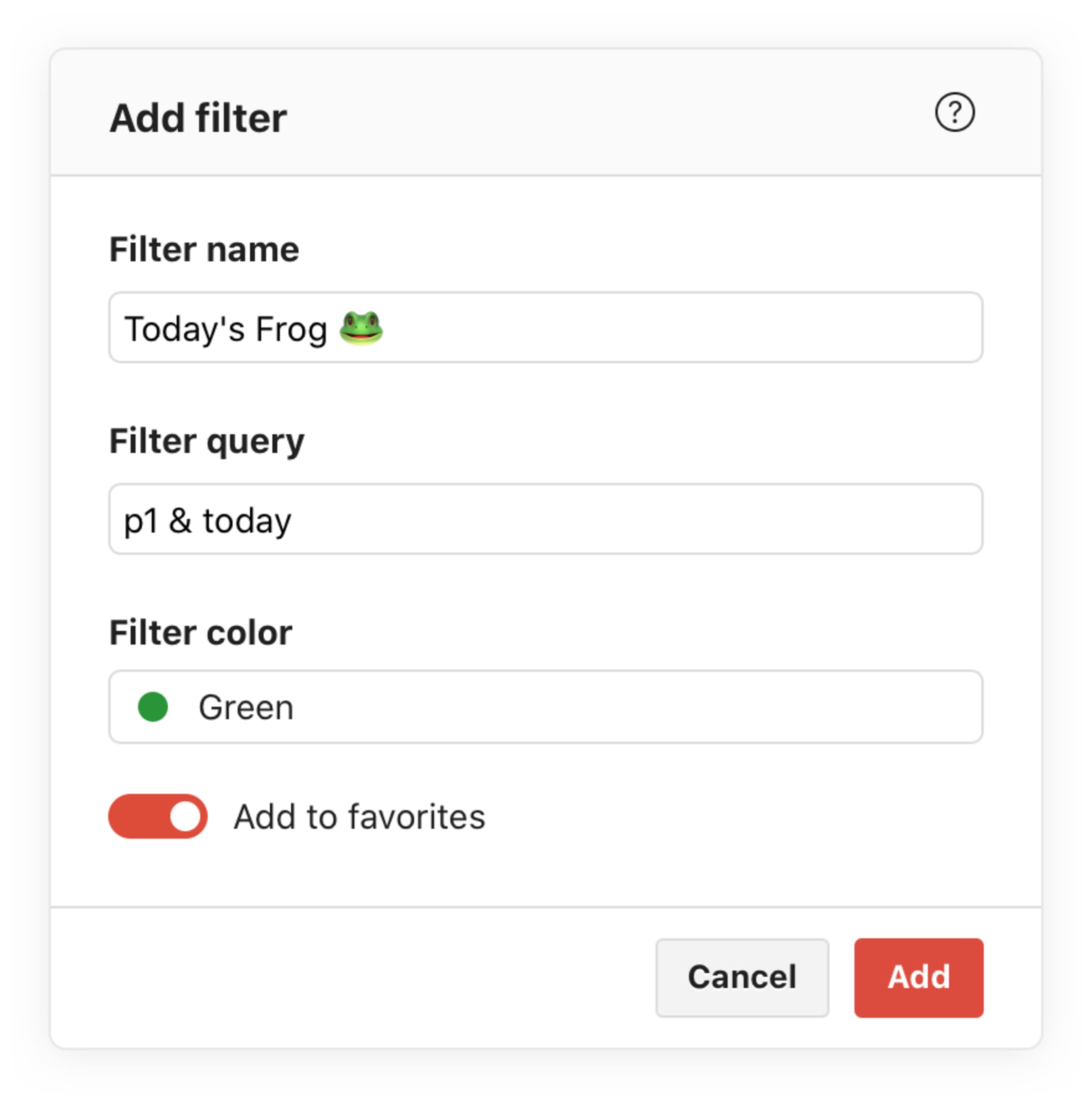 2 Eat The Frog Todoist filter