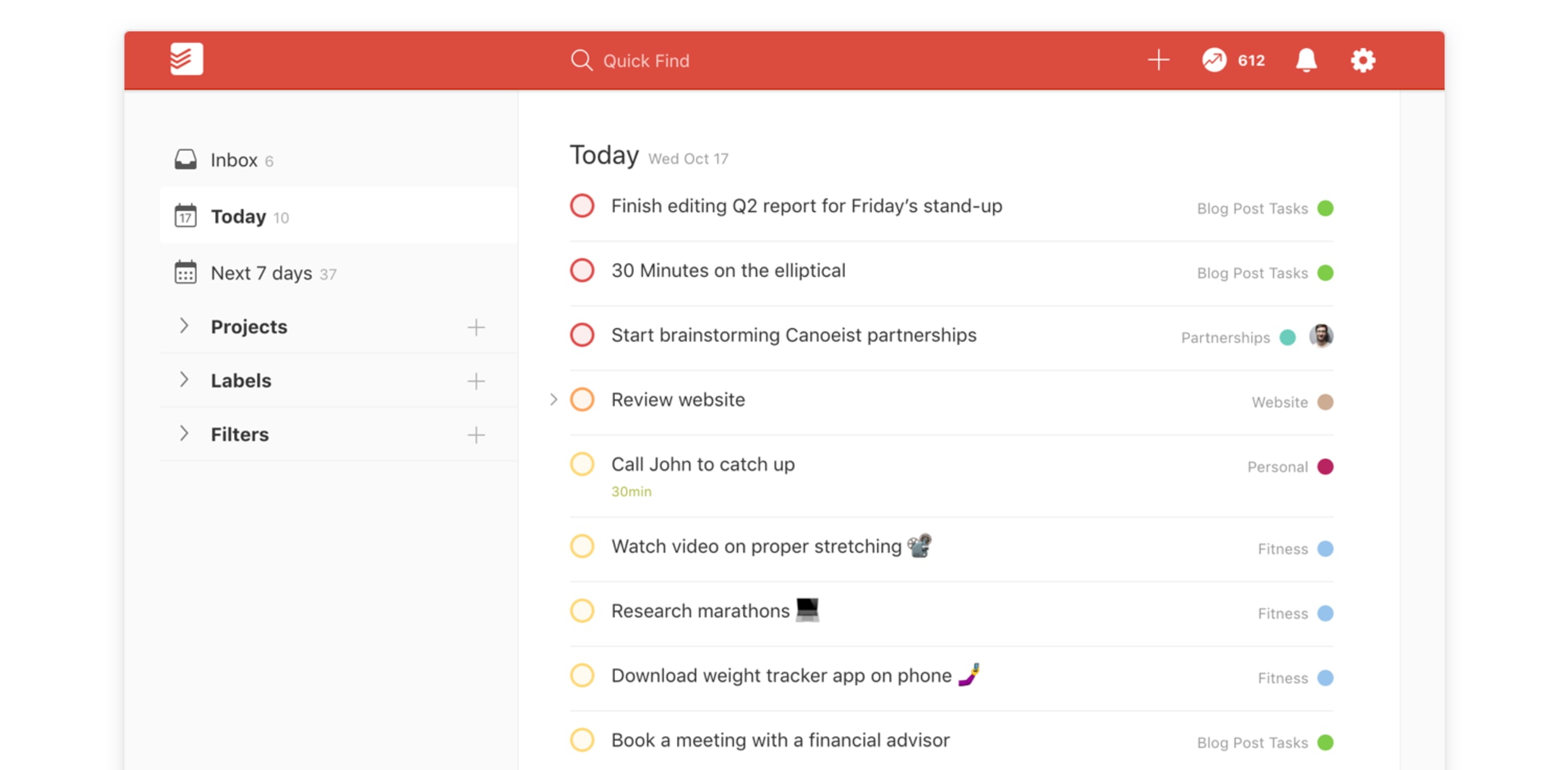 How to apply a weekly compass to Todoist? : r/todoist