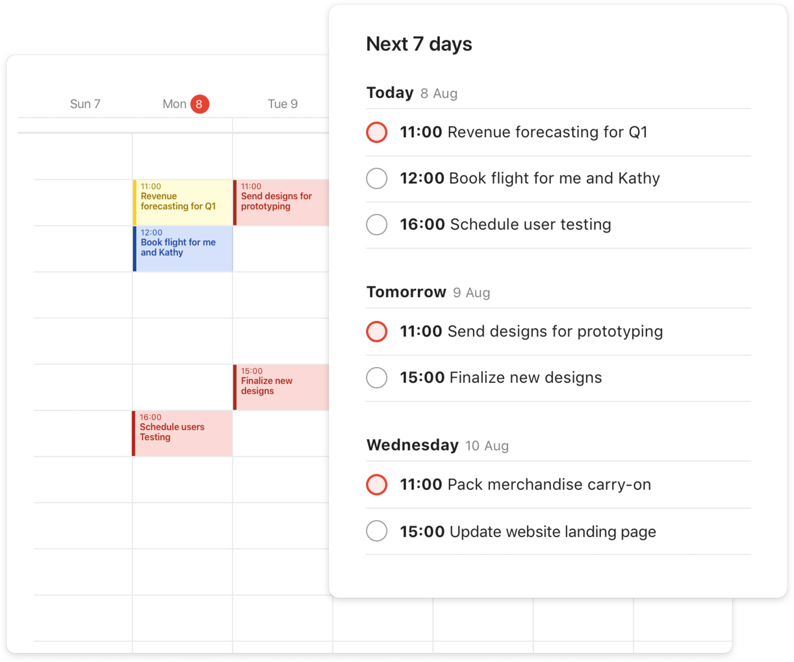 todoist pro feature calendar feeds calendar view interface