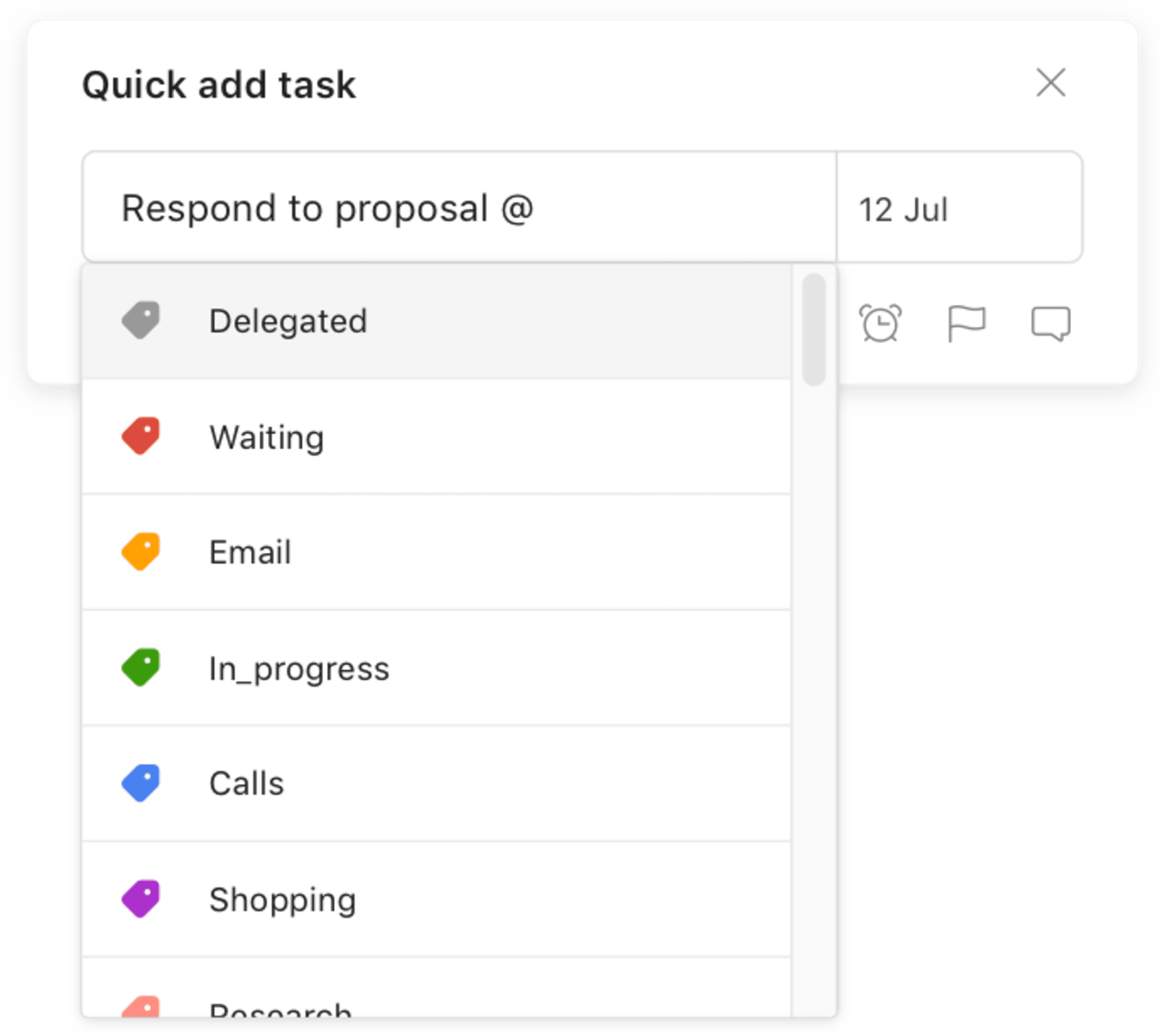 todoist pro feature labels user interface