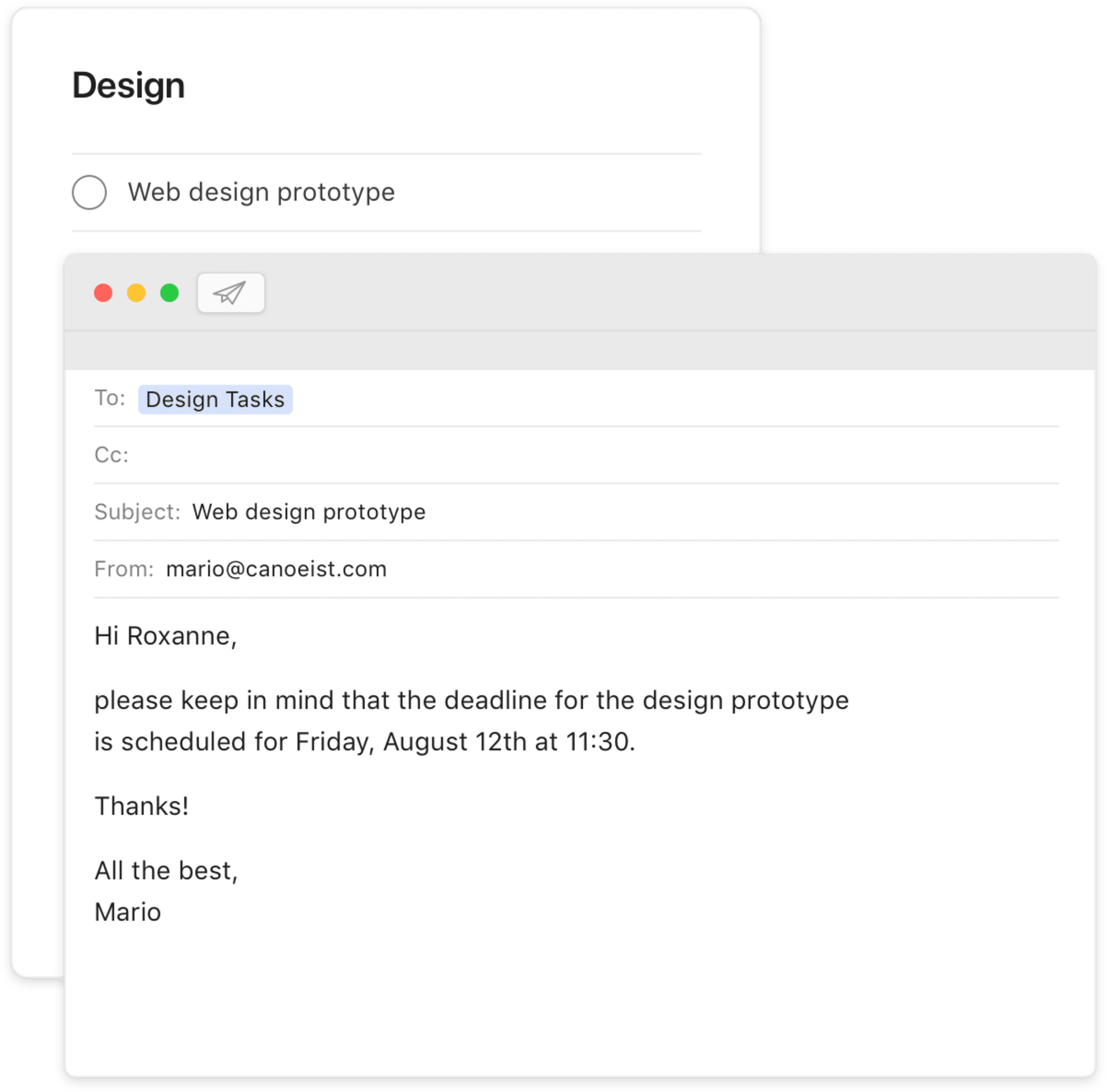 todoist pro feature forward emails inbox user interface