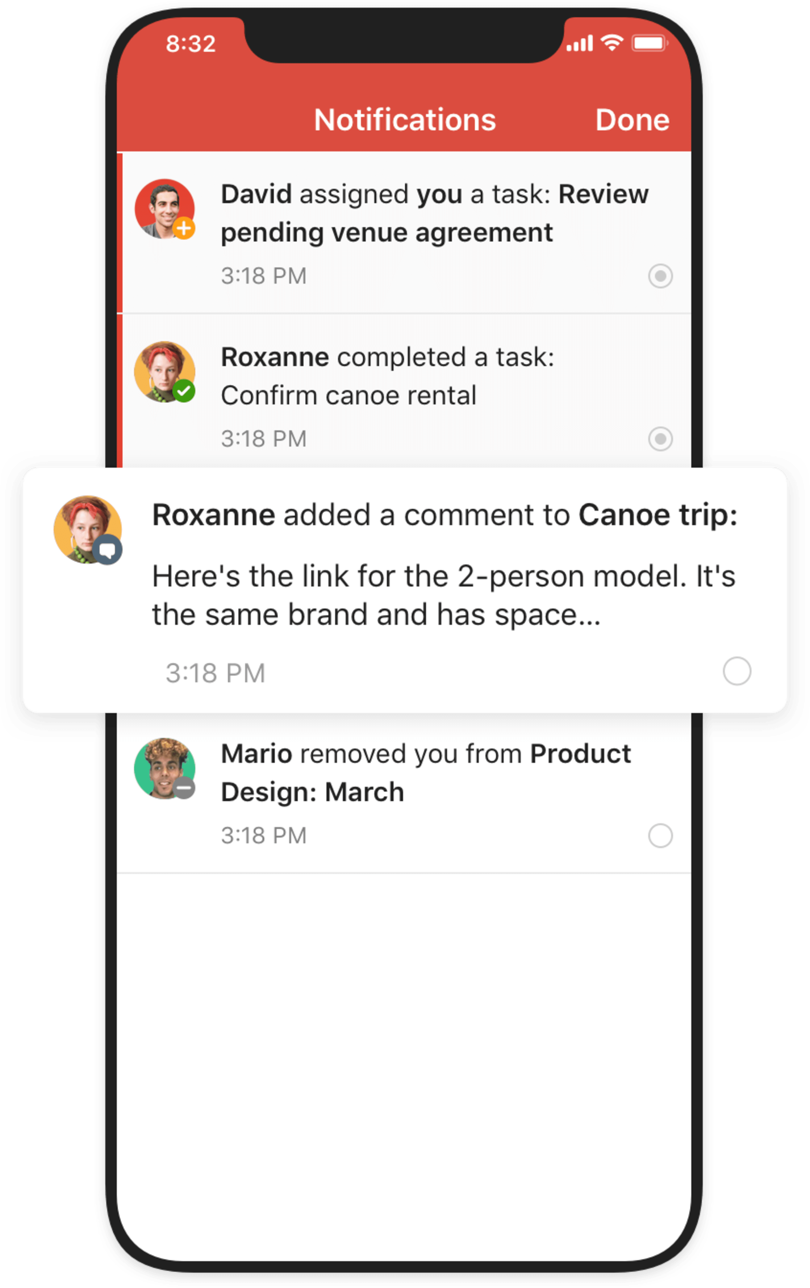 todoist notifications mobile user interface