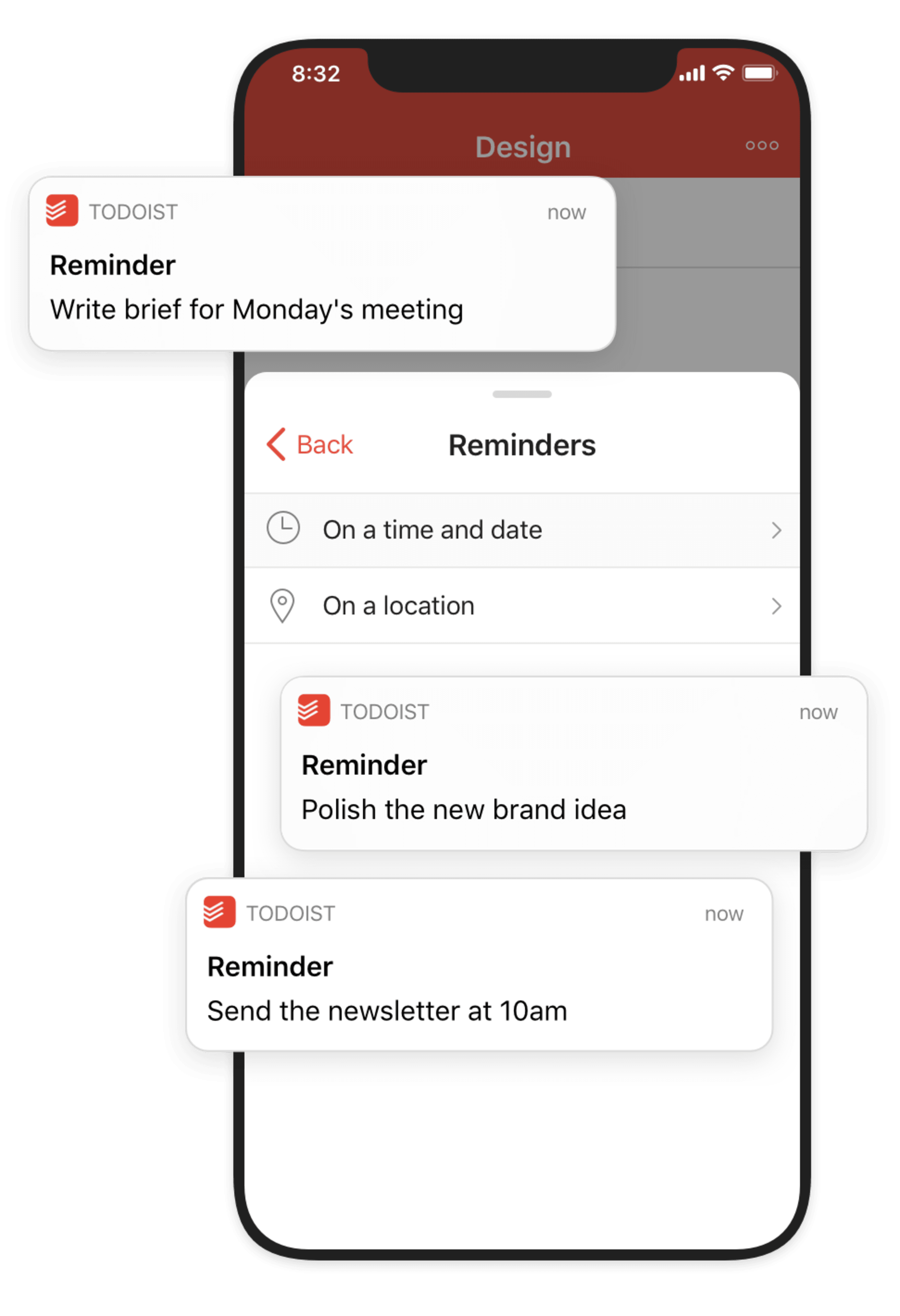 todoist pro feature reminders mobile user interface