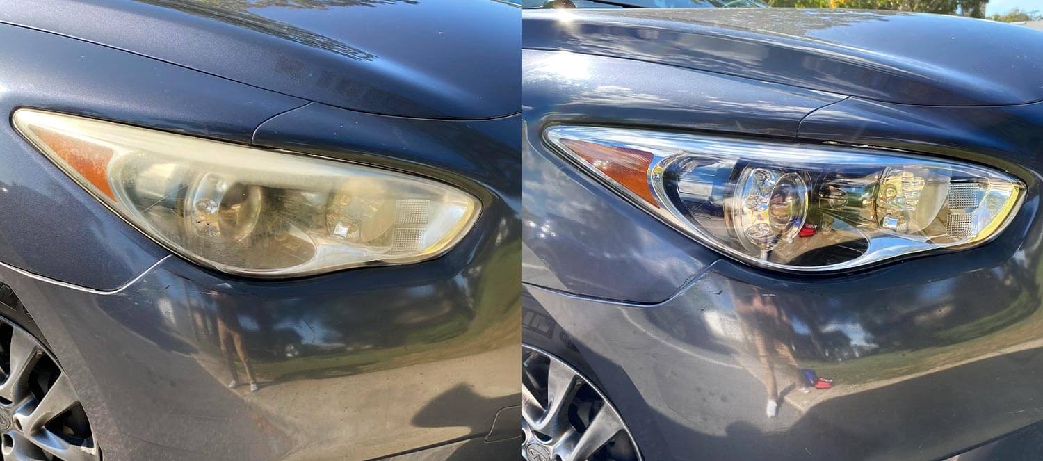 Finition professionnelle d'une optique automobile