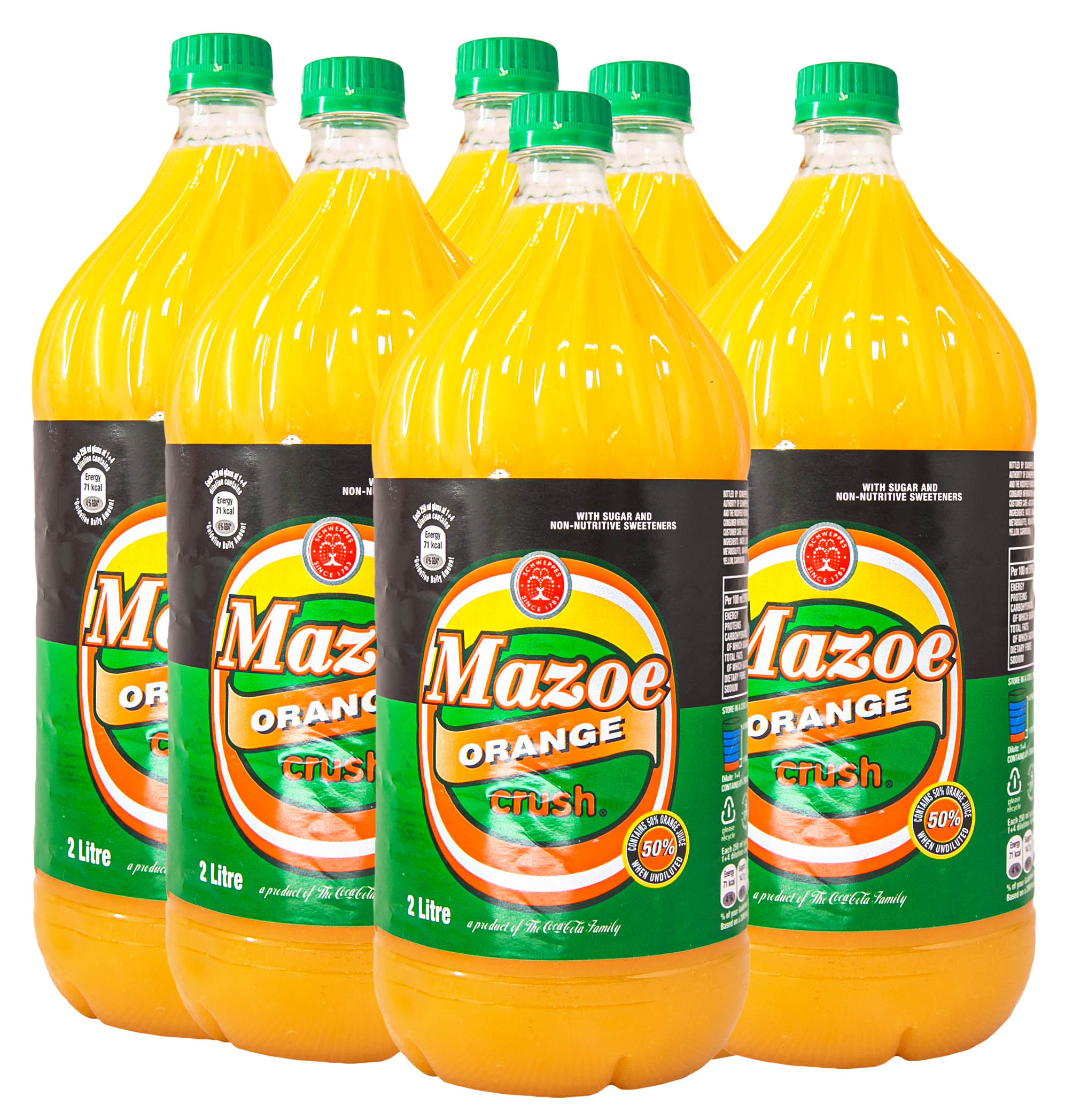 Mazoe orange crush 6 x 2 litres