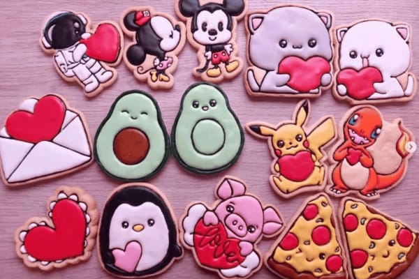 Galletas decoradas personalizadas estilo kawaii y personajes
