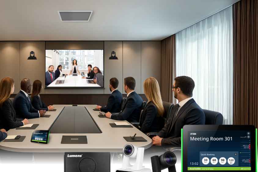 Lumens co-operates with ATEN for system-wide control
