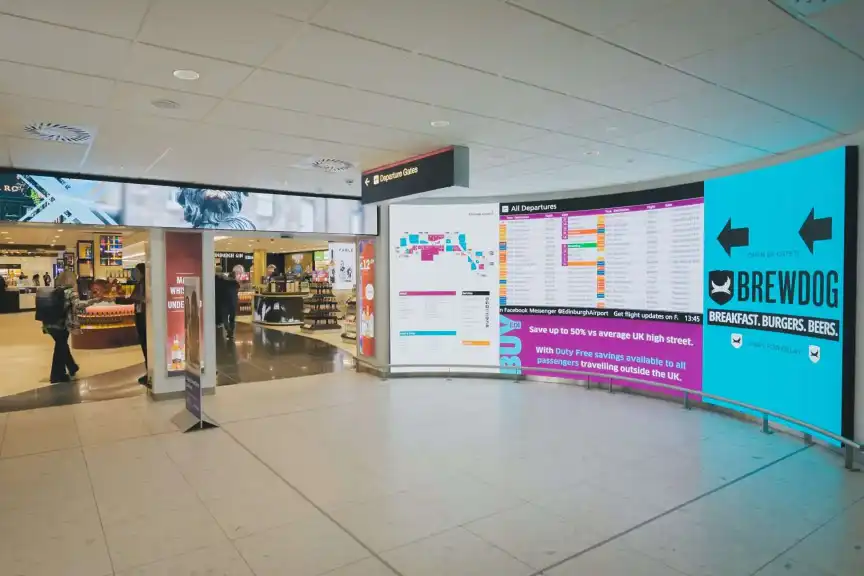 Datapath uplifts signage experience at Edinburgh Airport