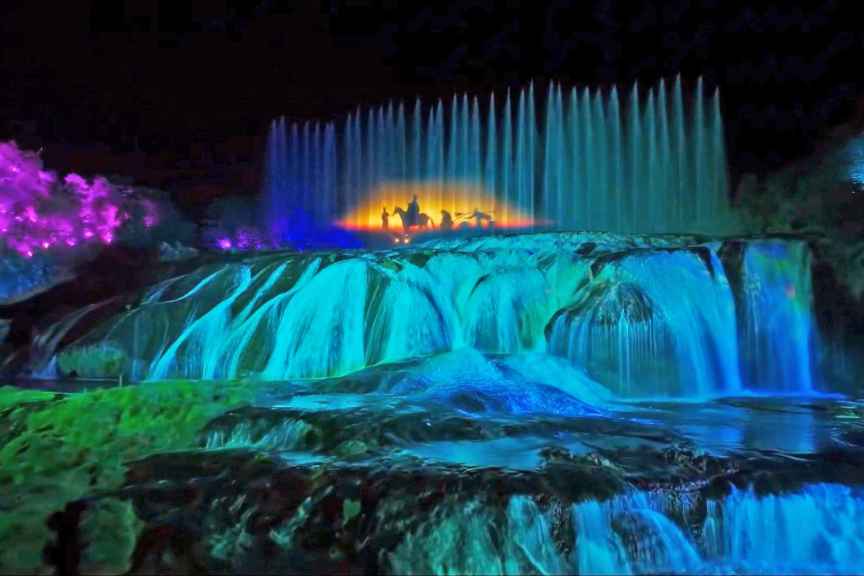 Christie projectors bring Revisiting Journey to the West to life at Doupotang Waterfall