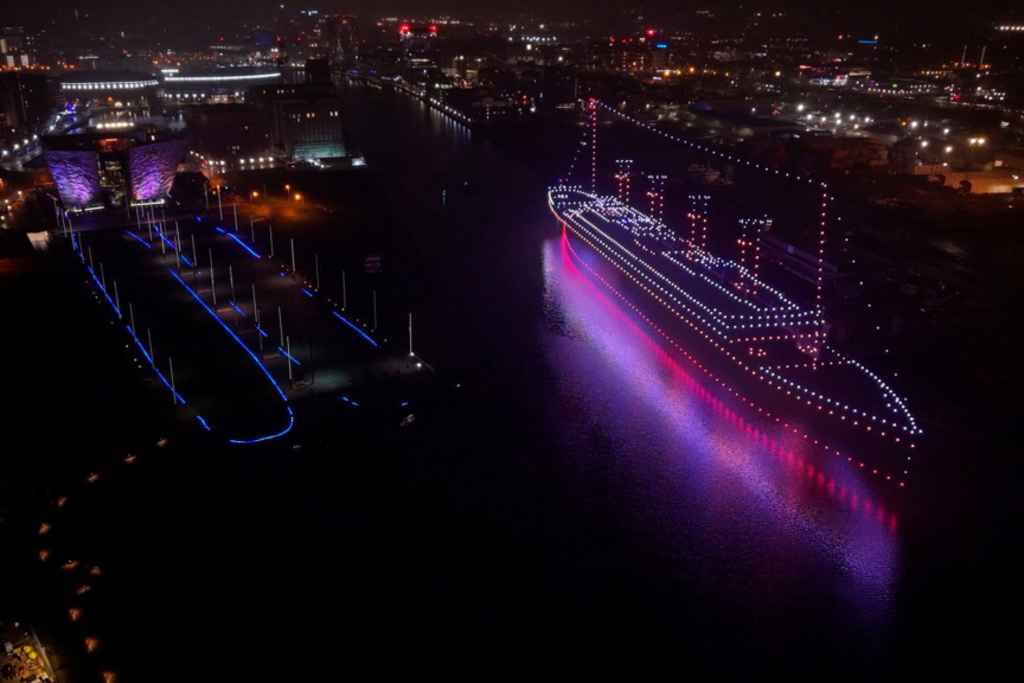 Titanic returns to Belfast in drone show celebration
