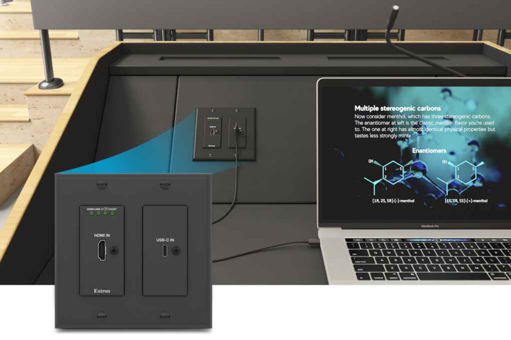 Extron debuts DTP3 T 322 D wallplate transmitter