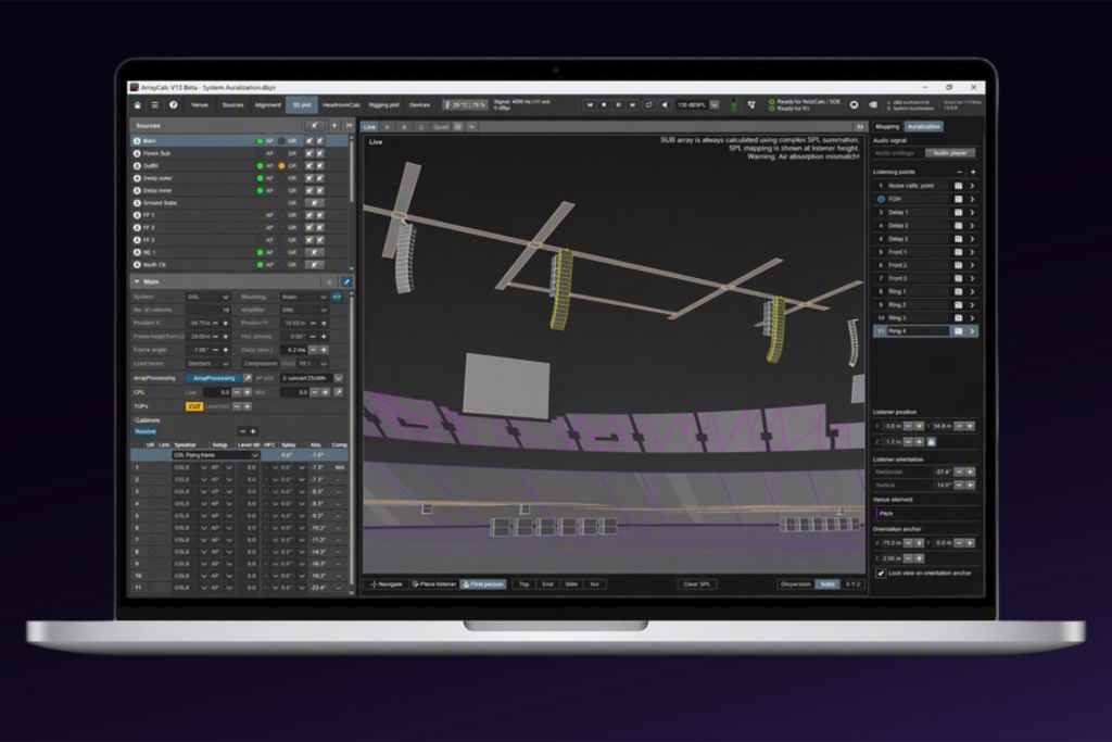 d&b adds real-time System Auralization to ArrayCalc