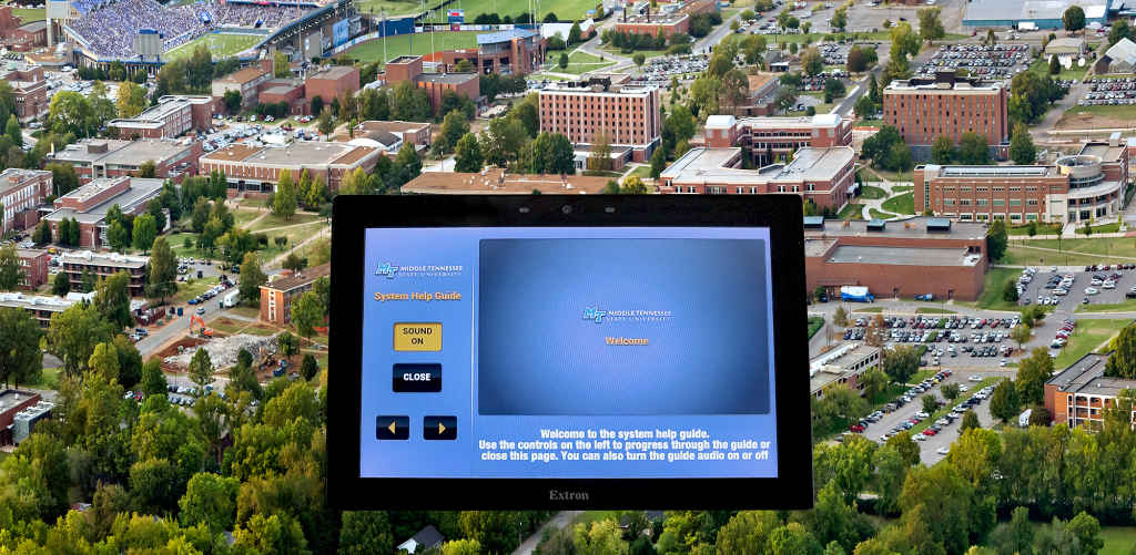 Custom Extron touchpanel UI tackles troubleshooting at Tennessee University