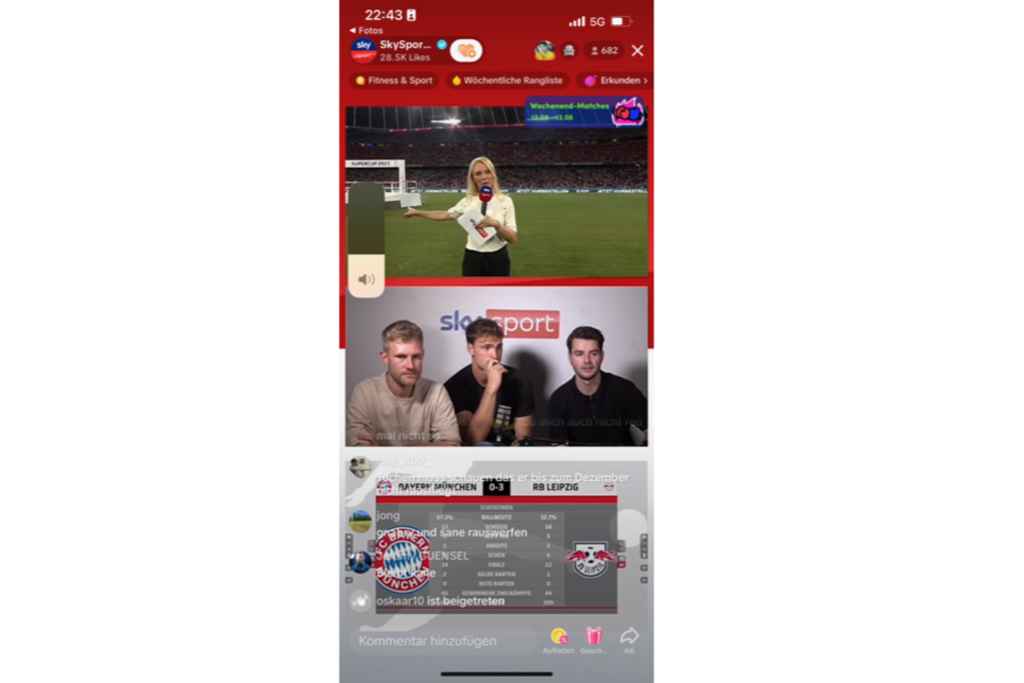 Vizrt powers Sky Sports Germany’s first vertical screened Tik Tok football match