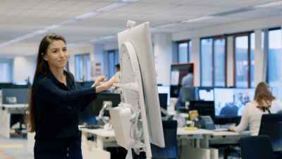 Vision F10 mobile stand supports Microsoft’s 50-in Hub