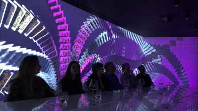 Immersive projection lights up Batman dining experience