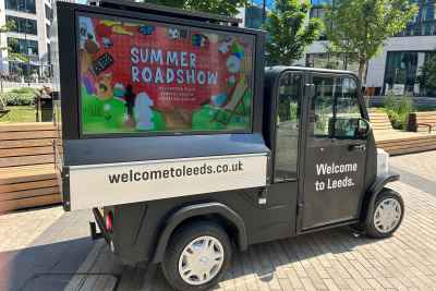 Pro Audio Systems adapts LeedsBID EV for mobile advertising and info