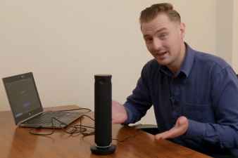 Unboxing Panasonic's PressIT360 camera speakerphone