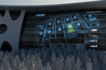 Transparent LED display to greet visitors at Gran Via's South Access for ISE 2024