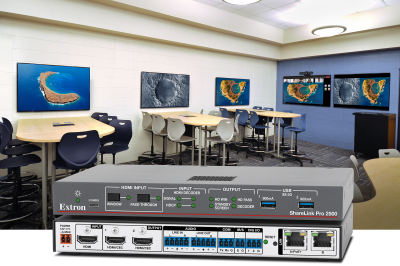 Extron launches ShareLink Pro 2500 4K dual screen wireless sharing system