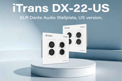 Infobit debuts new XLR Dante wallplate