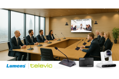 Lumens and Televic partner on automated multi-camera production for hybrid meetings