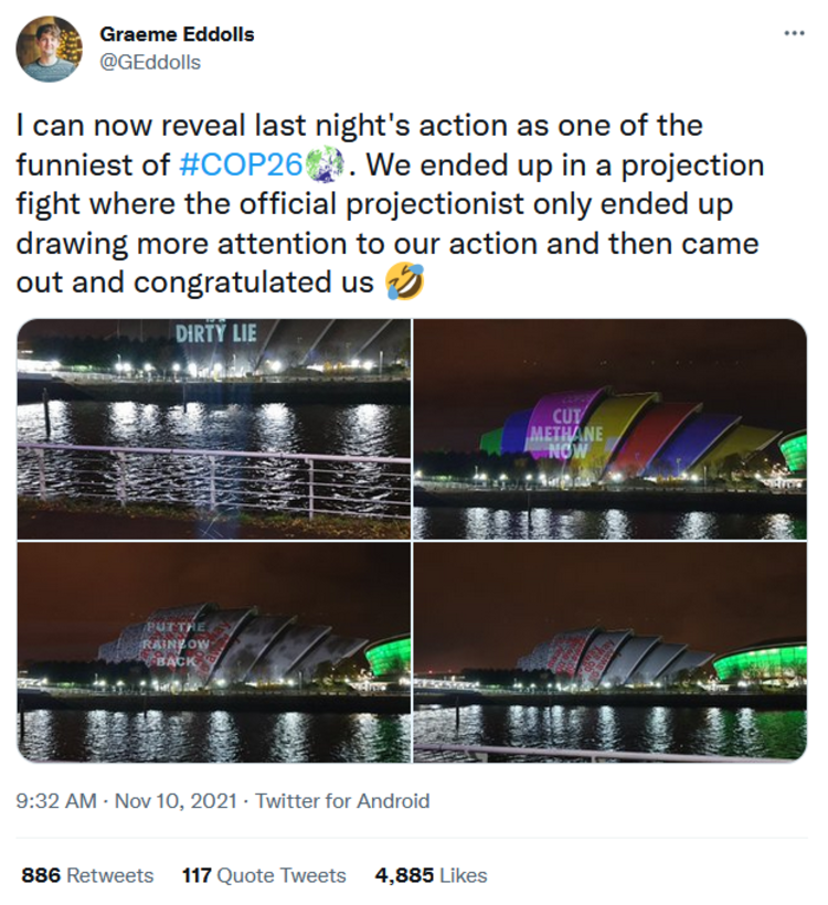 Projection becomes a battleground at Cop26 summit