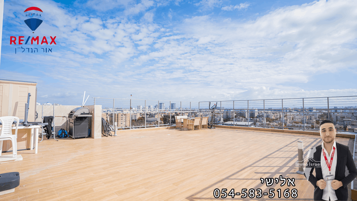 4-Room Penthouse for Sale on Adar Street, Ashdod