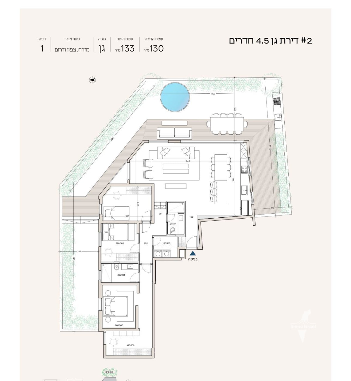 Appartement jardin de 4,5 pièces à vendre sur la rue Lillian, Tel Aviv-Yafo