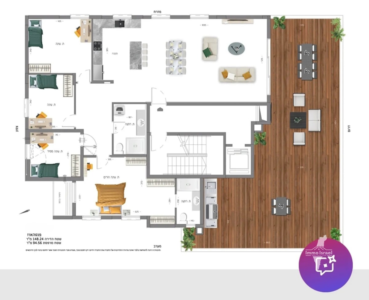 5-room penthouse for sale on Aharon Kron Street, Rishon LeTsiyon