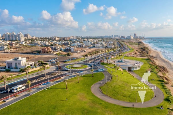 מגרש 600 מ"ר למכירה קו ראשון לים ברחוב רפאל איתן, אשקלון