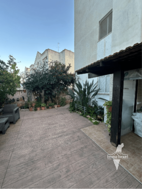 3-room garden apartment for sale on HaBarbur Street, Netanya