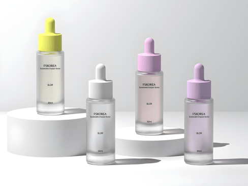 FS Korea cosmetic dropper bottles with patented dropper applicators