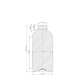 The image shows a transparent PET bottle with a cylindrical shape and a smooth surface. The bottle has a narrow neck with a screw cap closure. This product is named "Resilux 28.0oz PET Bottle."