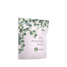 The image shows the Elk Packaging 18.0oz Paper Standup Pouch. It is a brown, unadorned paper pouch with a flat bottom, allowing it to stand upright. The pouch has a resealable zip lock at the top for easy opening and closing.