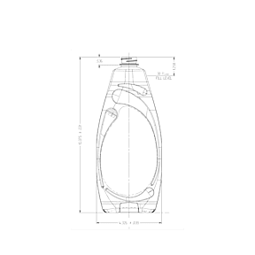 38oz /1124ml 28-400 PET Oval Bottle