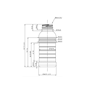 10oz /296ml 38-VAJ PET Round Bottle