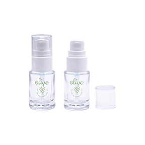 0.5oz /15ml Glass Cylinder Bottle with Pump