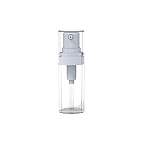 0.5oz /15ml SAN Cylinder Bottle with Pump and Transparent Overcap