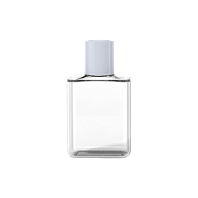4.9oz /145ml PETG Square Bottle with Cylindrical Screw On Closure