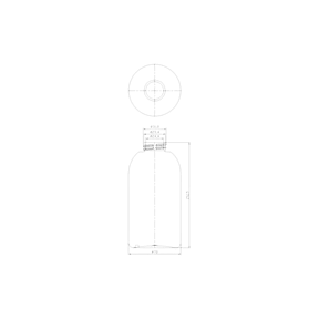 16.9oz /500ml 32-400 PET Round Bottle