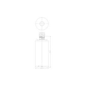 10.1oz /299ml 24-400 PET Cylinder Bottle