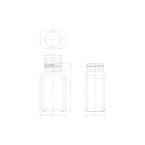 5.8oz /172ml 38-400 PET Square Bottle